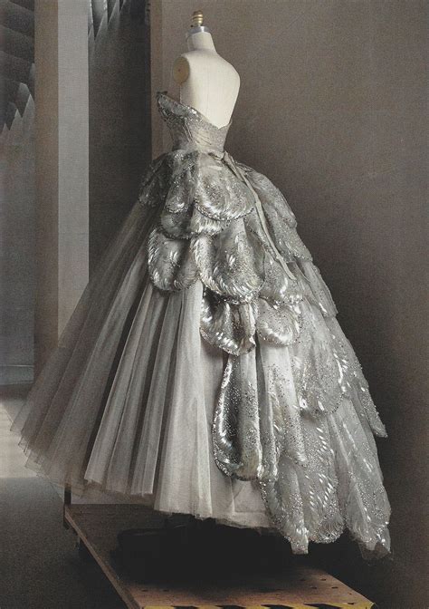 christian dior haute couture silk taffeta-and-tulle dress